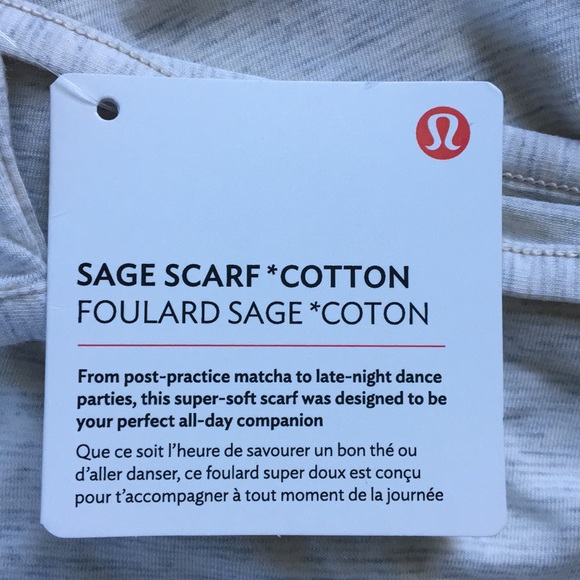 Lululemon NWT Sage Scarf* Pima cotton like a wrap - Picture 5 of 8